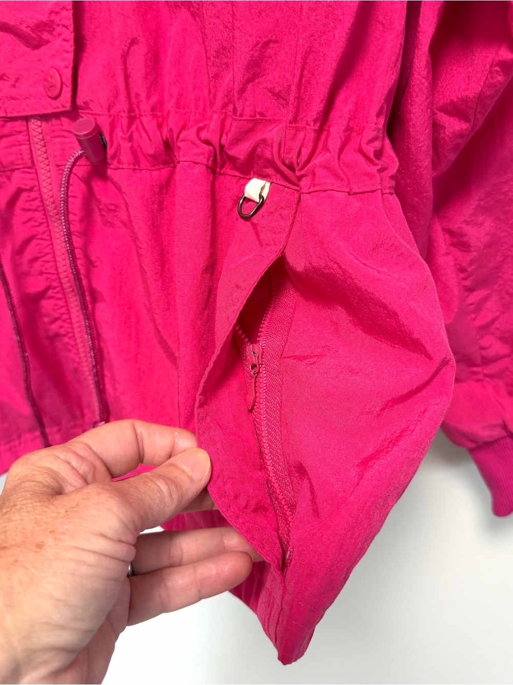 Vintage Helly Hansen Hot Pink LIFA  Windbreaker Jacket Size L Full Zip 4 pockets - Picture 5 of 11
